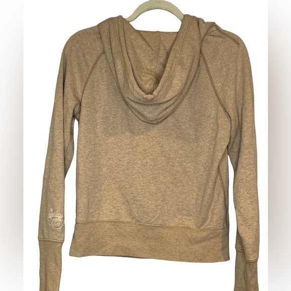 American Eagle V Neck Hoodie Tan Size Medium - Picture 5 of 8